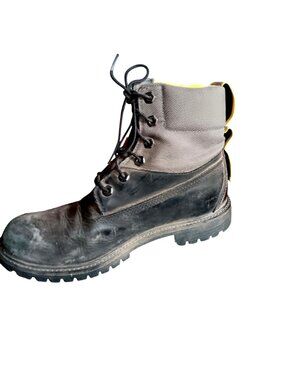 sz 8.5 Men Timberland Treadlight Waterproof Black Yellow Work Boots A2EAN